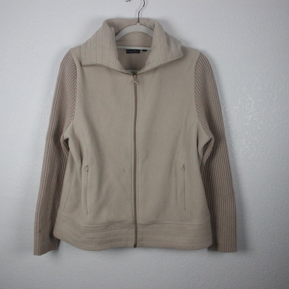 Carol Rose, Sweater, Women's L, Tan, Brown